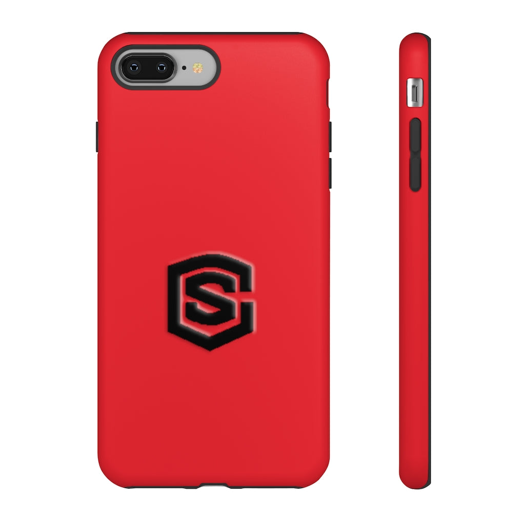Red Tough Cases Black Logo