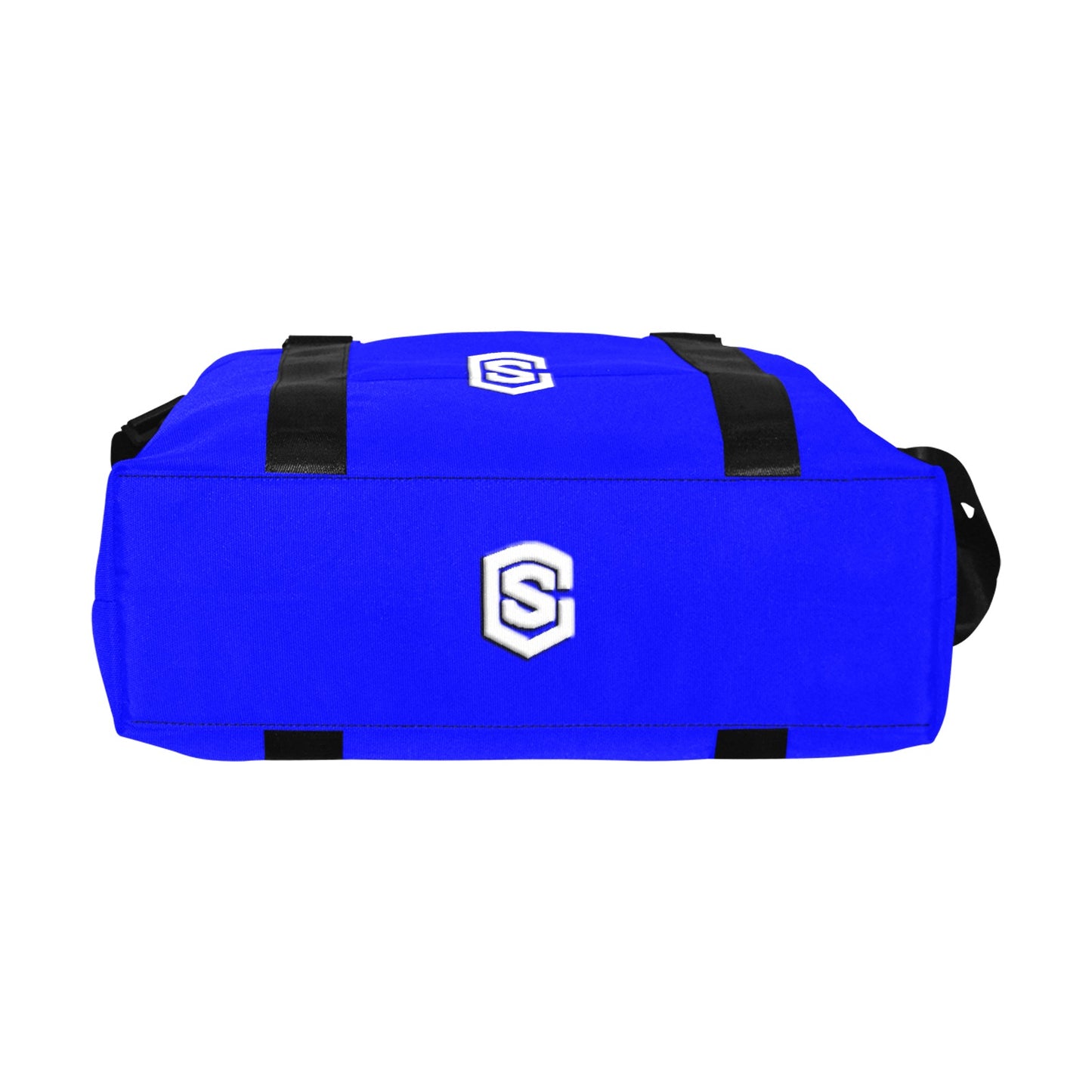 Blue Large Capacity Duffle Bag With White Logo Large Capacity Duffle Bag(Model1715)