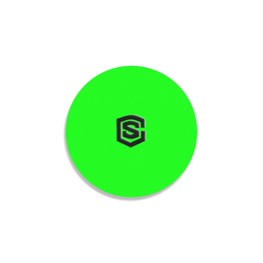 Green Round Coaster with Black Logo Round Coaster