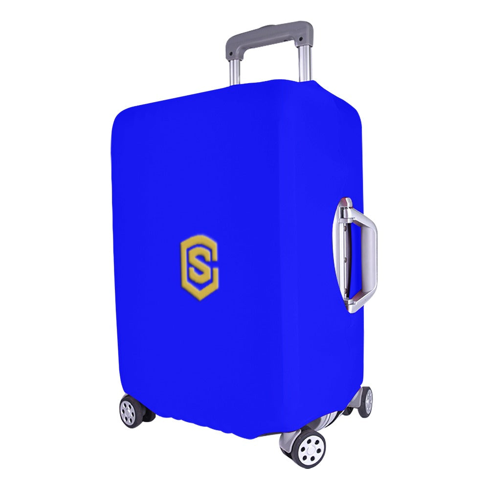 BLUE LUGGAGE COVER WITH GOLD LOGO Luggage Cover (Large Size) (26"-28")