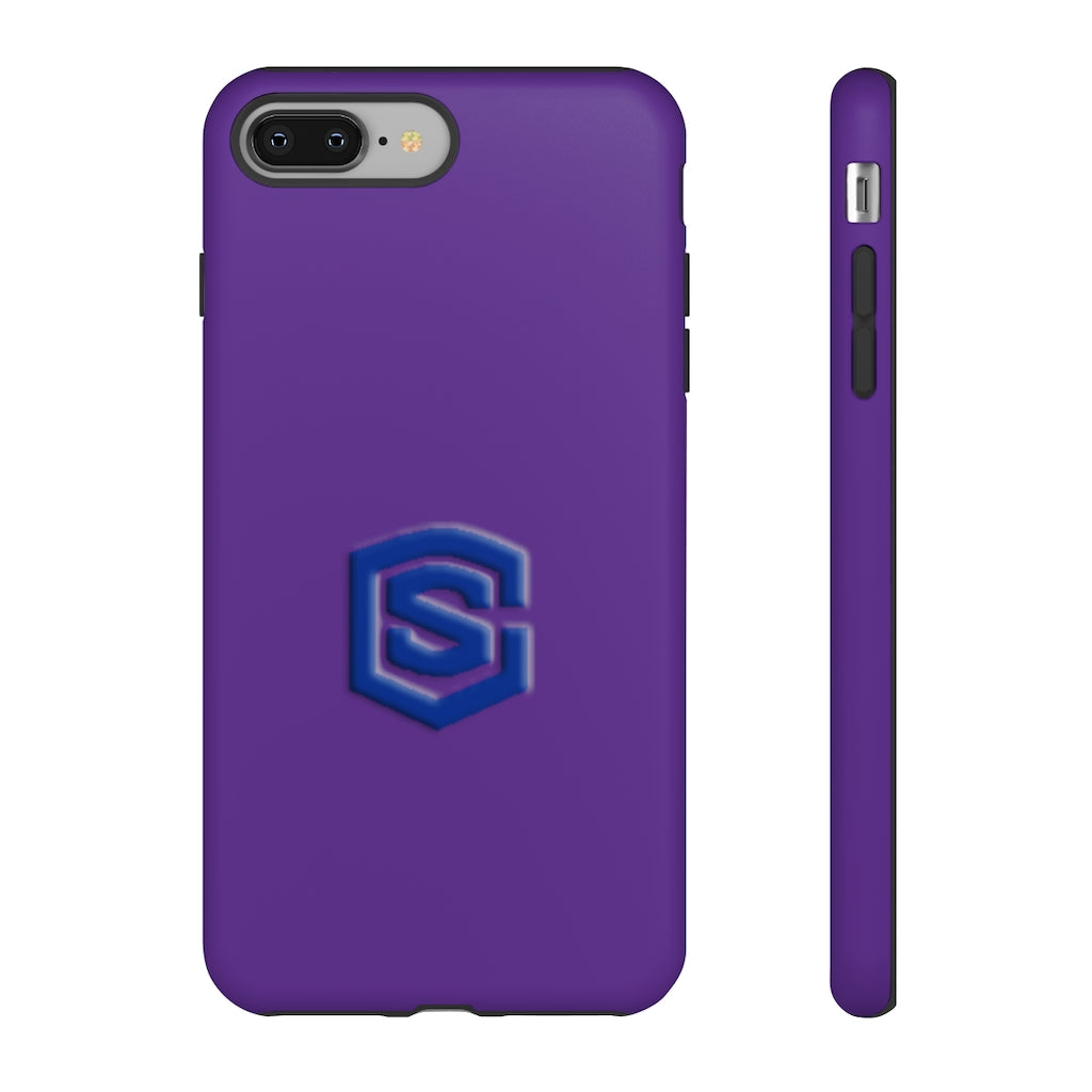 Purple Tough Cases Blue Logo