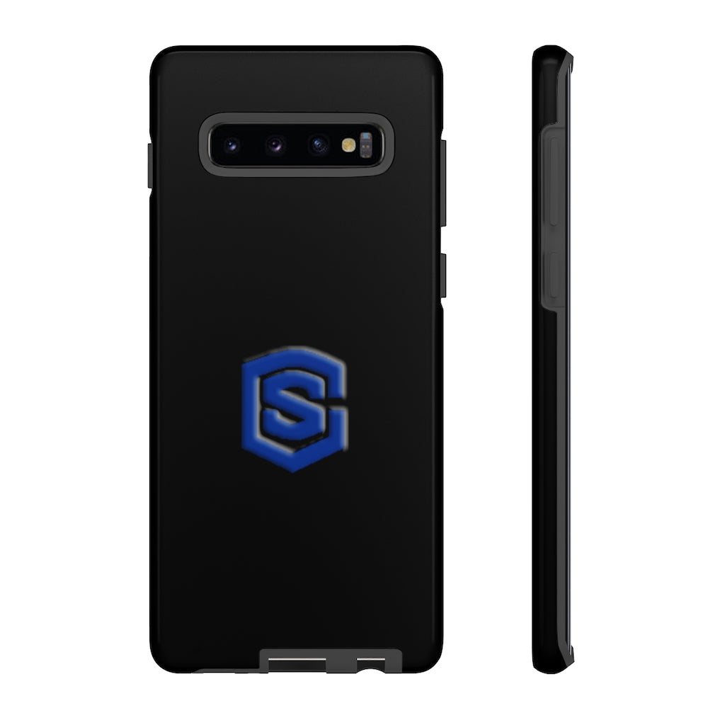 Black Tough Cases Blue Logo