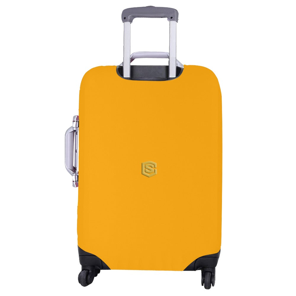 ORANGE LUGGAGE COVER WITH GOLD LOGO Luggage Cover (Large Size) (26"-28")