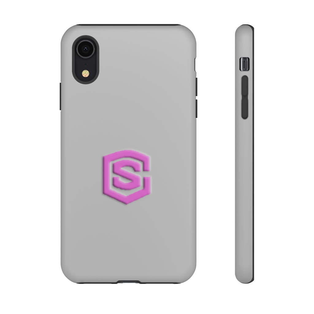 Silver Tough Cases Pink Logo