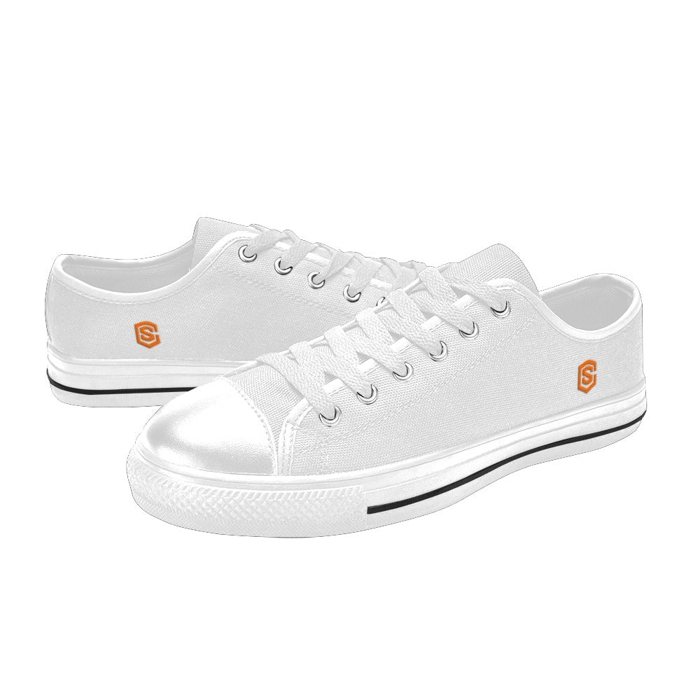Orange Logo Men's Classic Canvas Shoes (Model 018)