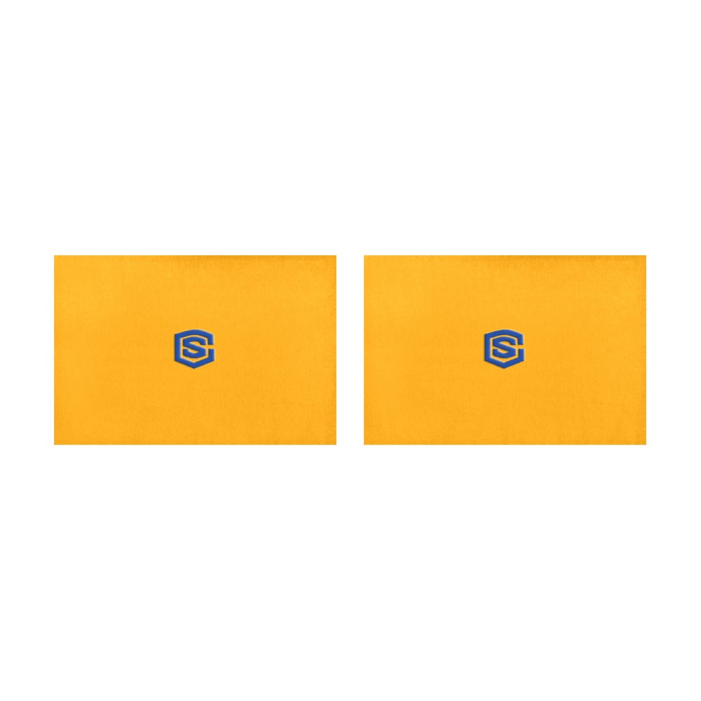 Orange Placemats 12" x 18" With Blue Logo Placemats 12" x 18" (Set of 2)