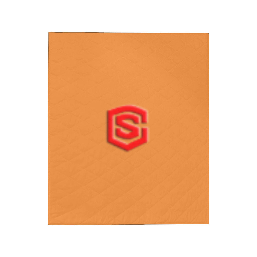 Orange Custom Quilt Red Logo Custom Quilt 50" x 60"