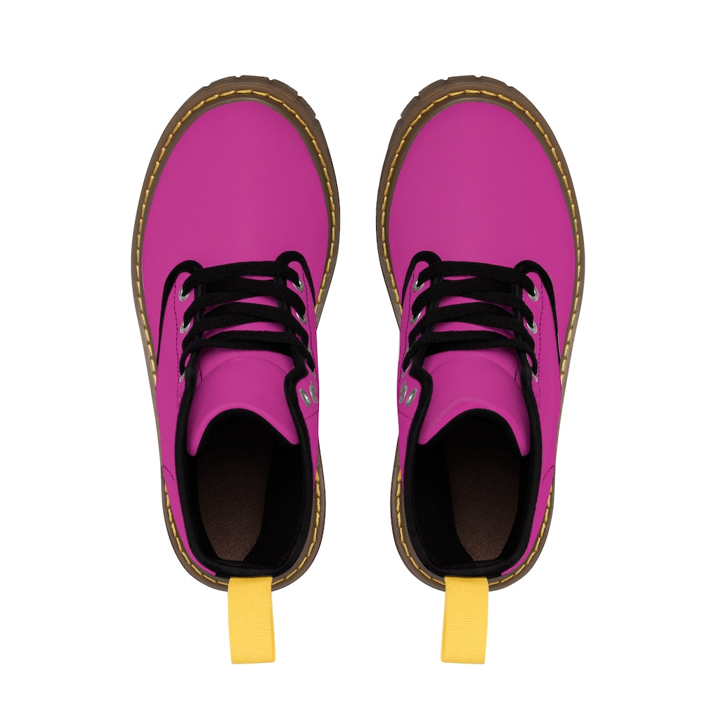 Violet Men's Canvas Boots Grey Logo