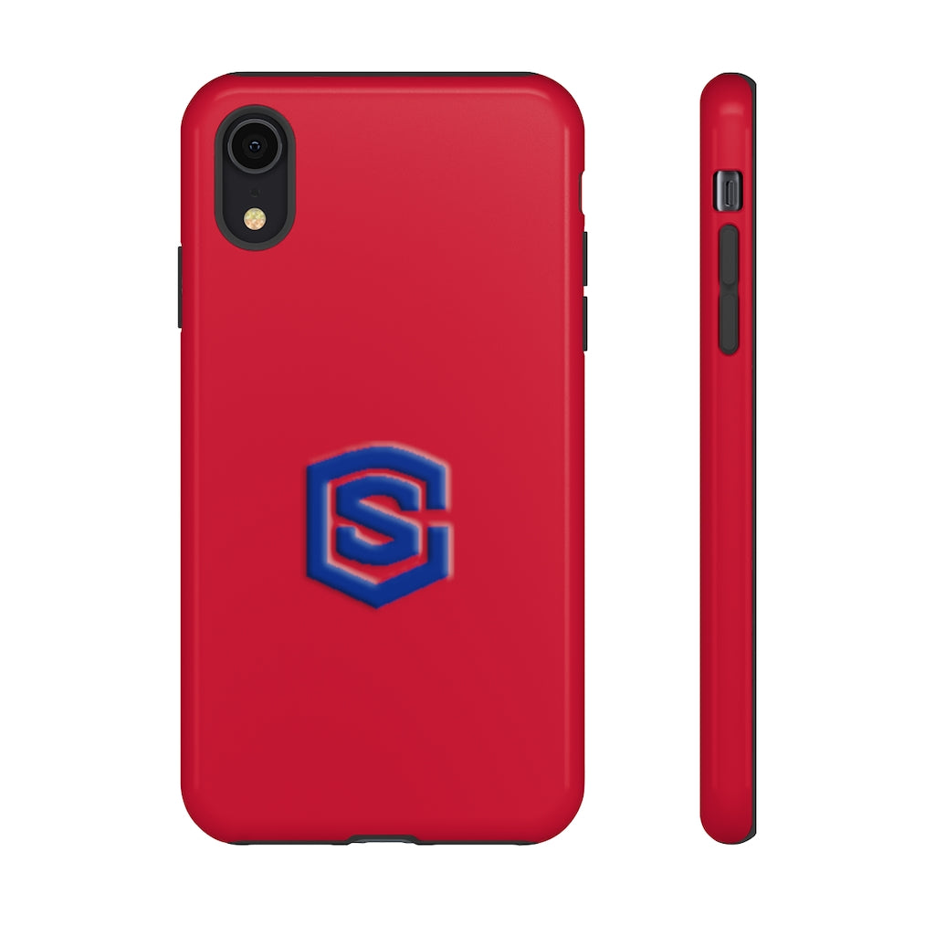 Red Tough Cases Blue Logo