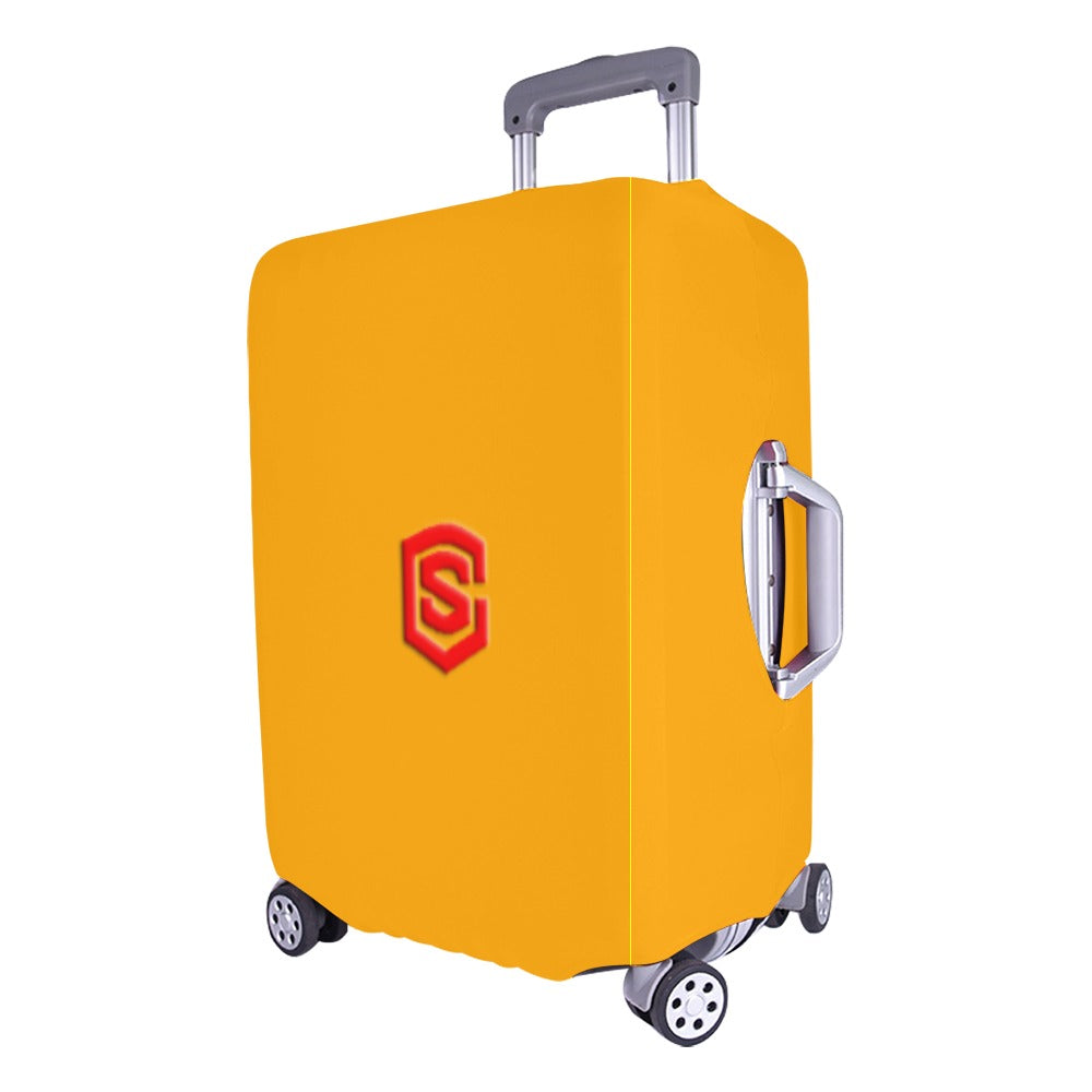 ORANGE LUGGAGE COVER WITH RED LOGO Luggage Cover (Large Size) (26"-28")