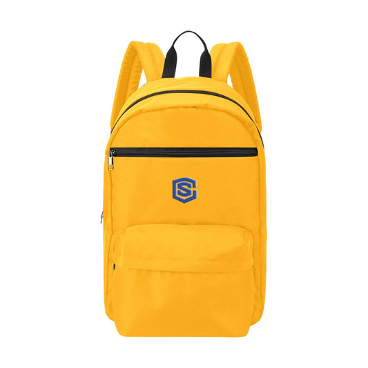 Orange Travel Backpack With Blue Logo Travel Backpack(Large Capacity)(Model 1691)