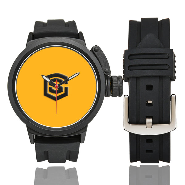 ORANGE MEN SPORT WATCH BLACK LOGO Men's Sport Watch (Model 309)