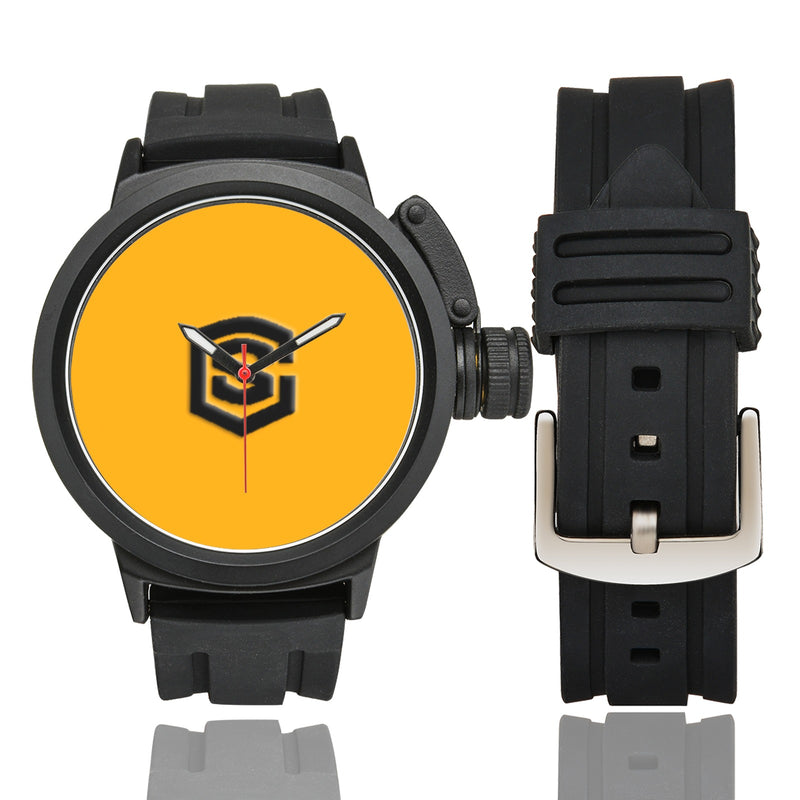 ORANGE MEN SPORT WATCH BLACK LOGO Men's Sport Watch (Model 309)