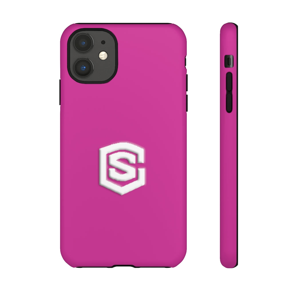 Pink Tough Cases White Logo