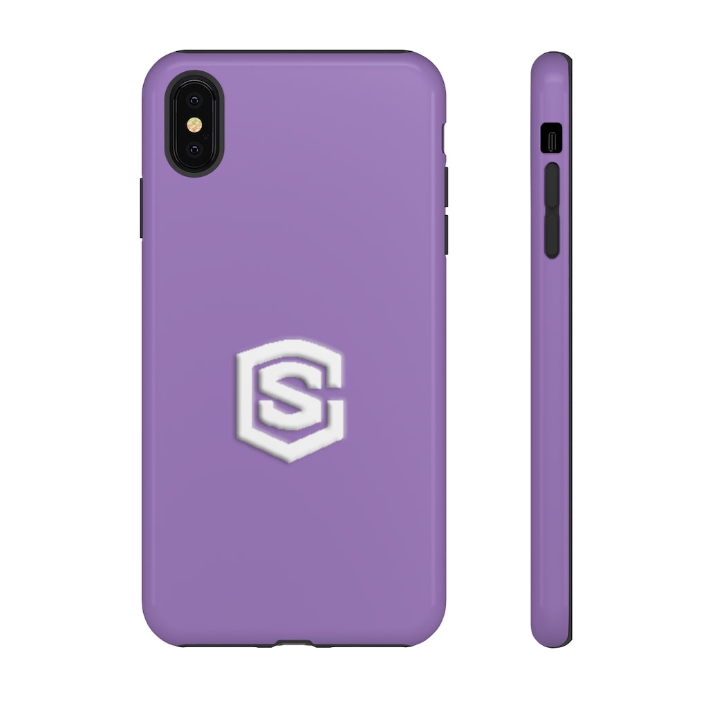 Purple Tough Cases White Logo