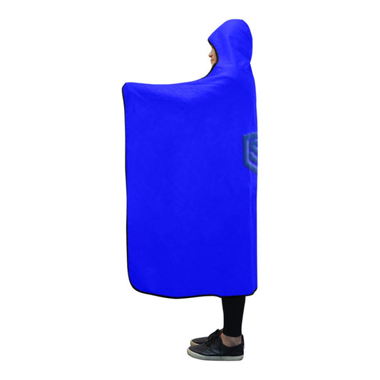 BLUE Hooded Blanket WHITH BLUE  LOGO Hooded Blanket 80"x56"