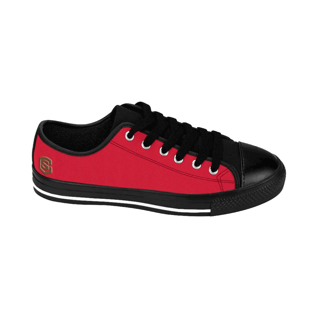red Women's Sneakers Brown logo
