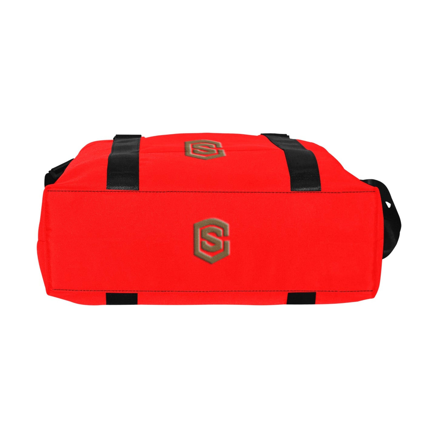 Red Large Capacity Duffle Bag With Brown Logo Large Capacity Duffle Bag(Model1715)