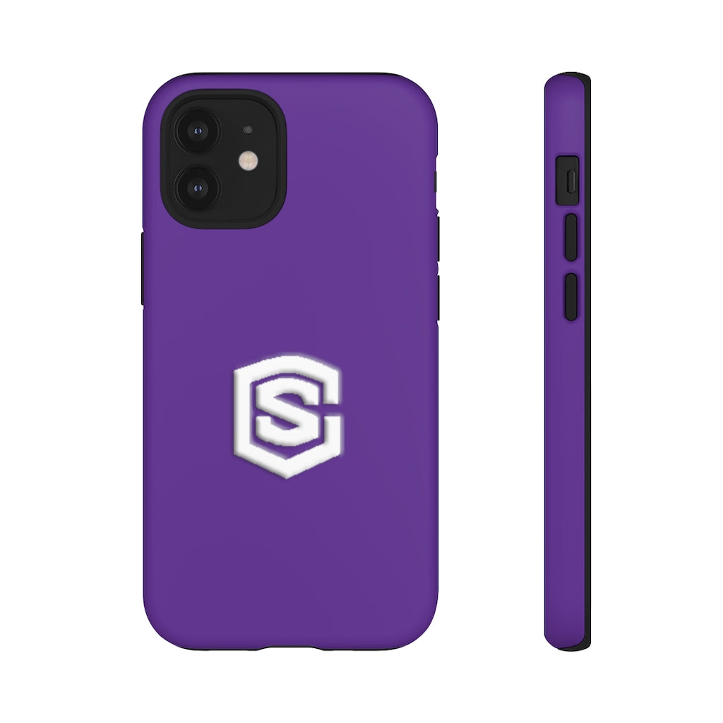 Purple Tough Cases White Logo