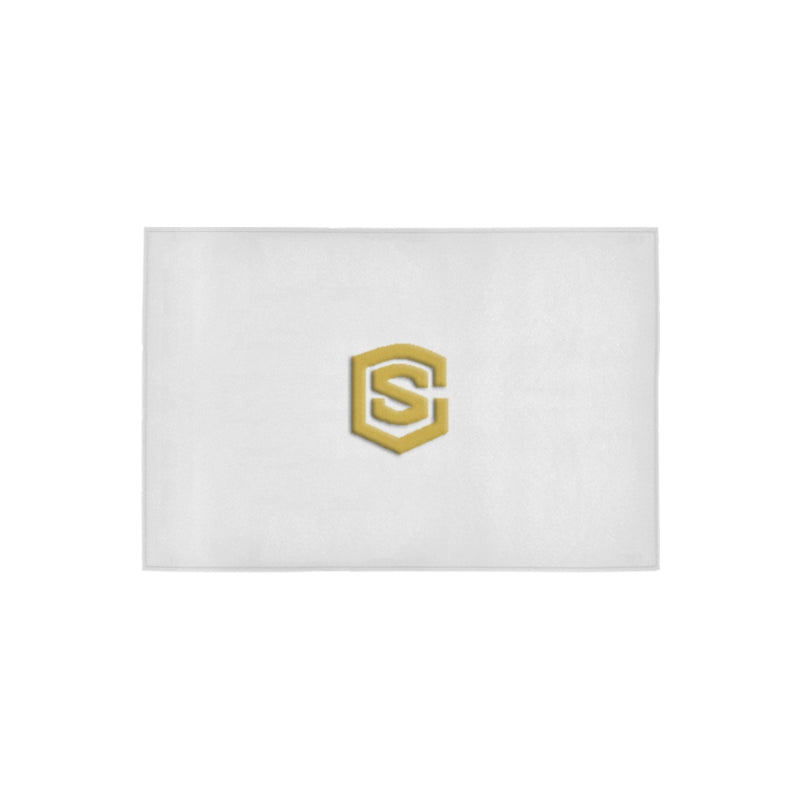 White Doormat 24" x 16" (Sponge Material) with Gold Logo Doormat 24" x 16" (Sponge Material)