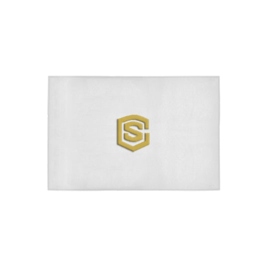 White Doormat 24" x 16" (Sponge Material) with Gold Logo Doormat 24" x 16" (Sponge Material)