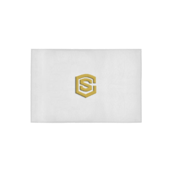 White Doormat 24" x 16" (Sponge Material) with Gold Logo Doormat 24" x 16" (Sponge Material)