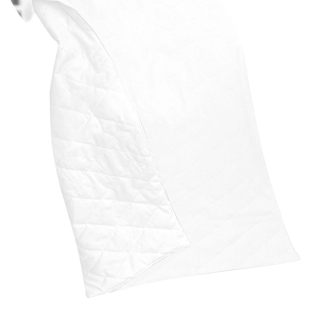 White  Quilt with Gray Logo Custom Quilt  70" x 80"