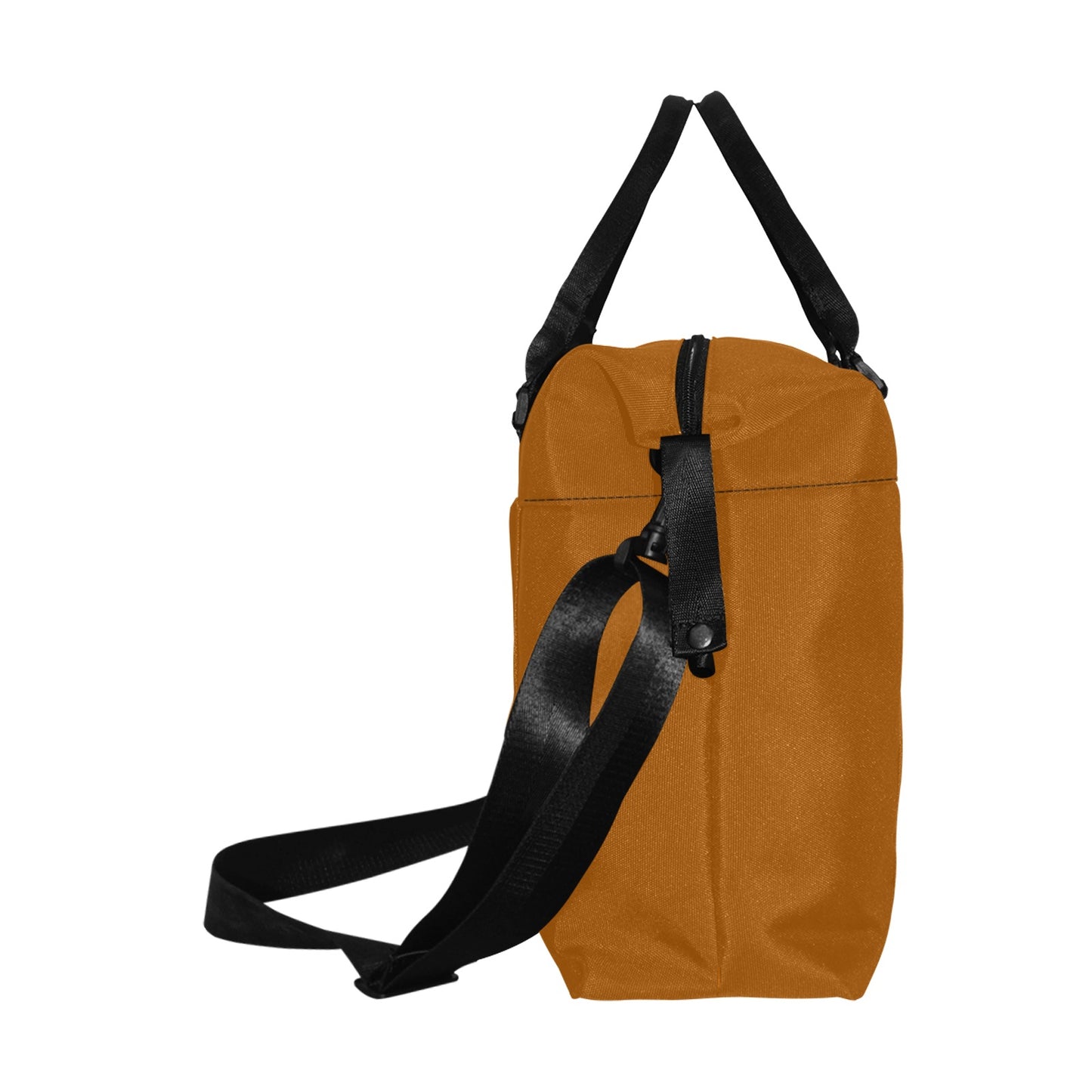 Brown Large Capacity Duffle Bag With Black Logo Large Capacity Duffle Bag(Model1715)