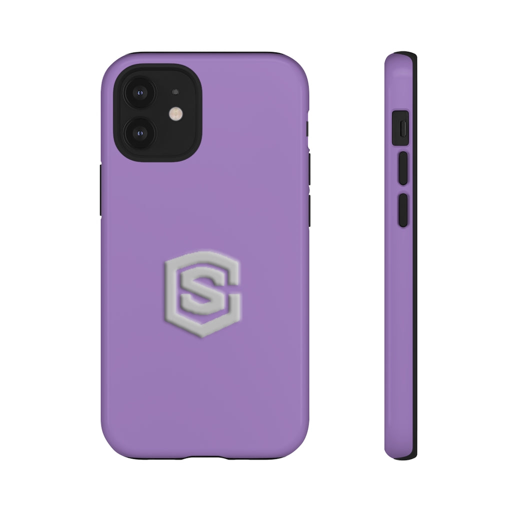 Purple Tough Cases Silver Logo