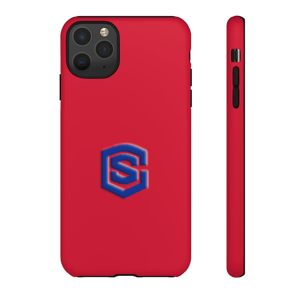 Red Tough Cases Blue Logo