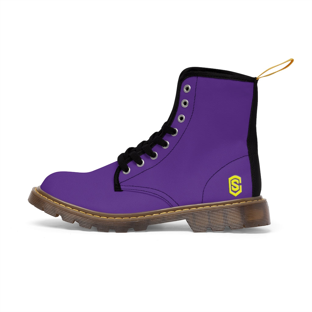 Violet Men's Canvas Boots Yellow Logo