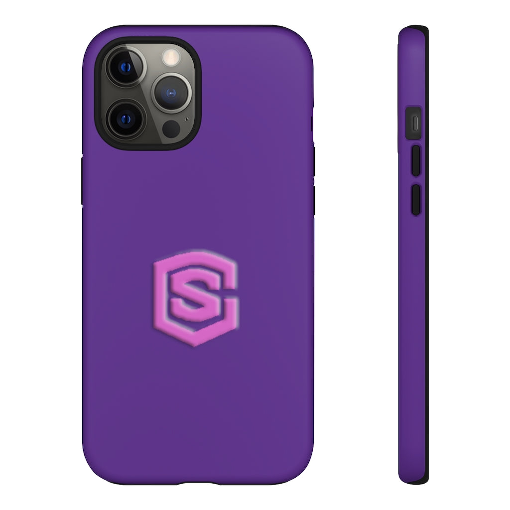 Purple Tough Cases Pink Logo