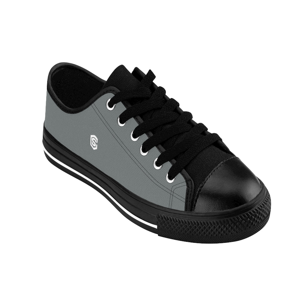 grey Men's Sneakers - white logo