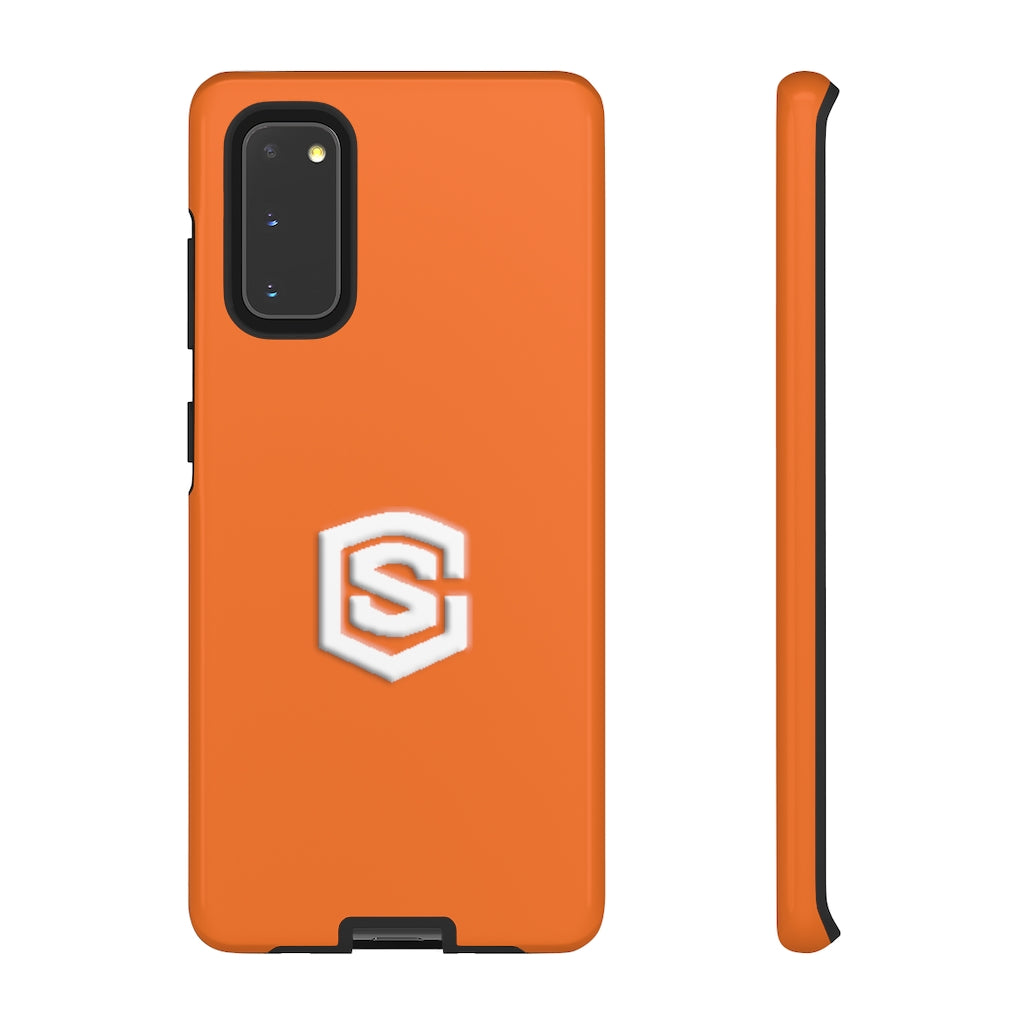 Orange Tough Cases White Logo