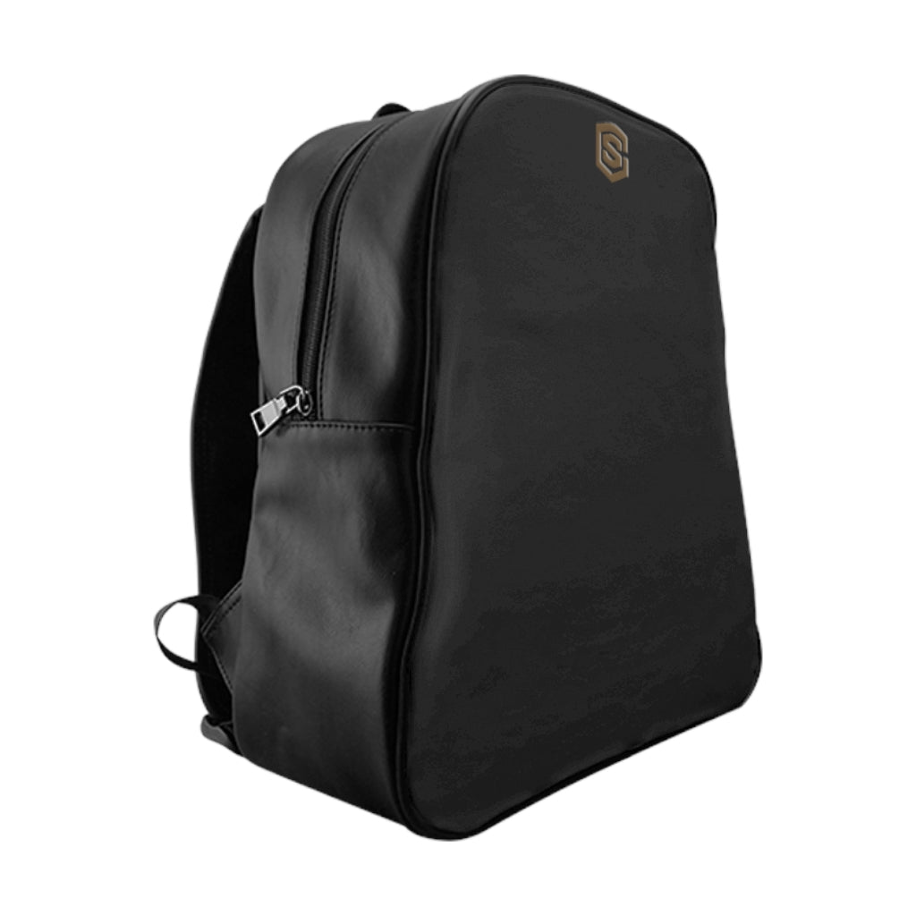 School Backpack brown Logo