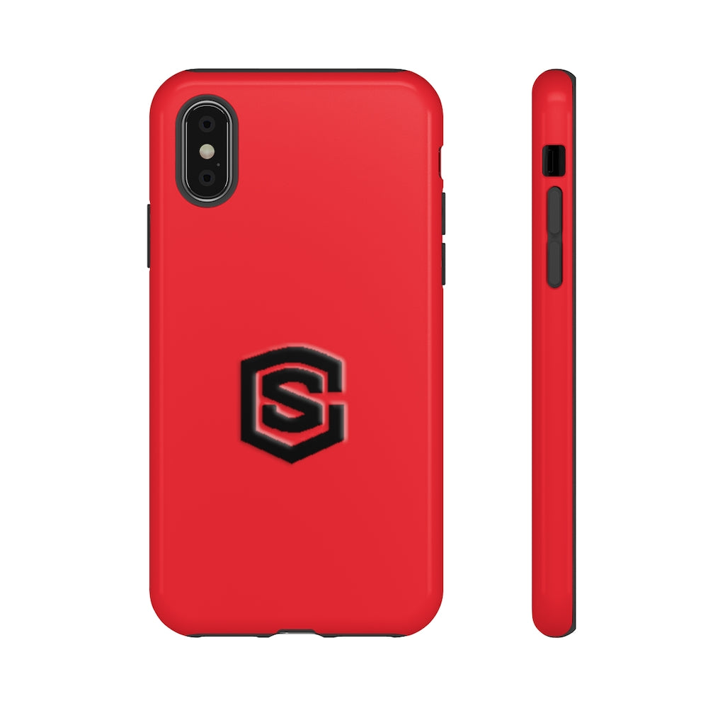 Red Tough Cases Black Logo