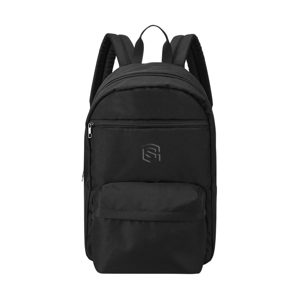 Black Travel Backpack With Black Logo Travel Backpack(Large Capacity)(Model 1691)