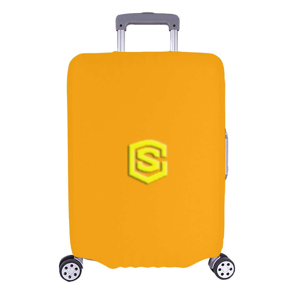 ORANGE LUGGAGE COVER WITH YELLOW LOGO Luggage Cover (Large Size) (26"-28")