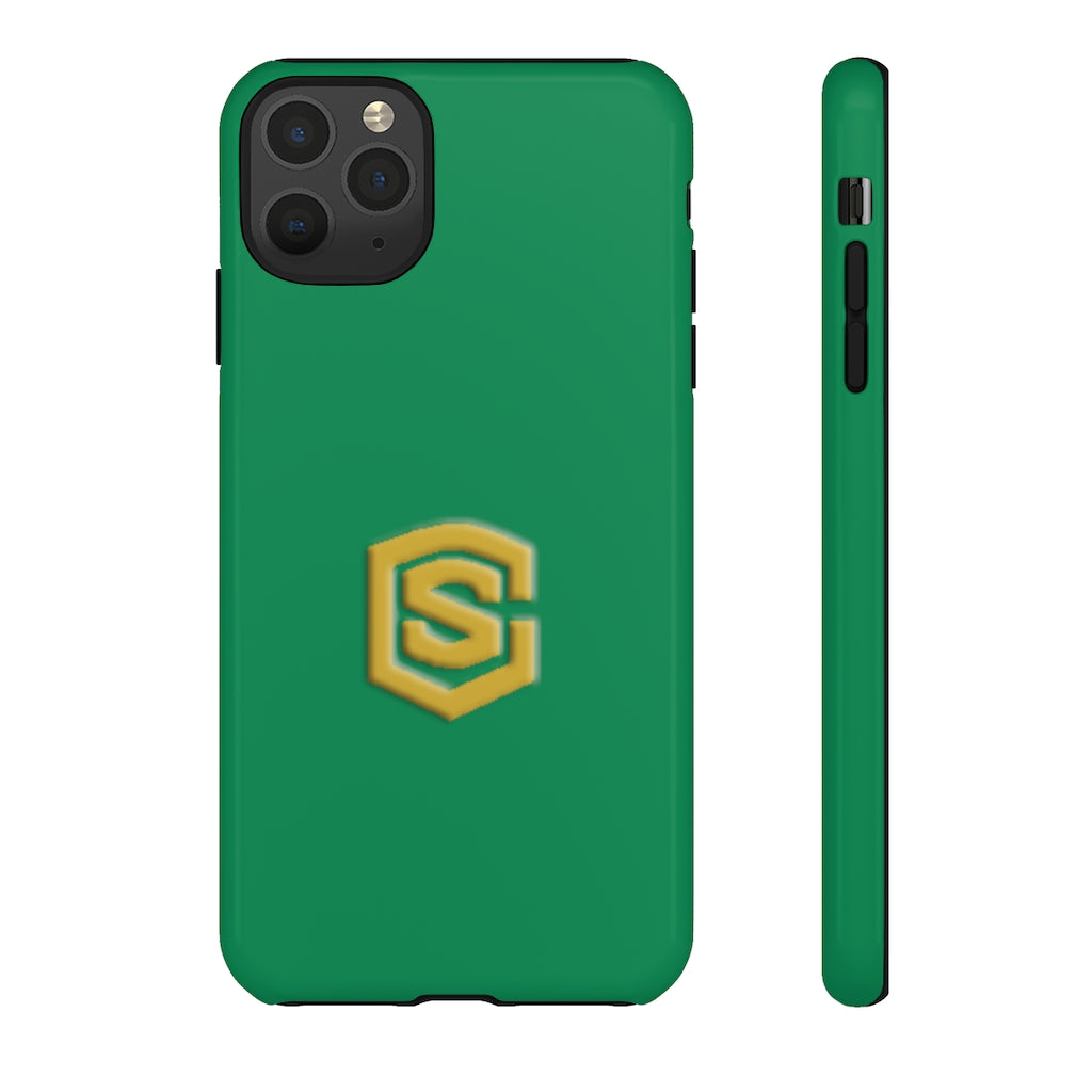 Green Tough Cases Gold Logo