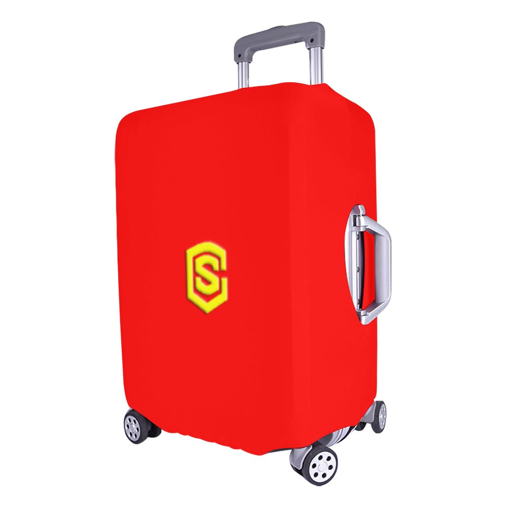 RED LUGGAGE COVER WITH YELLOW LOGO Luggage Cover (Large Size) (26"-28")