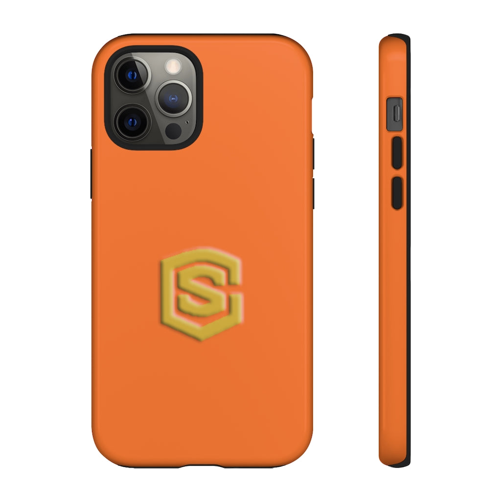 Orange Tough Cases Gold Logo