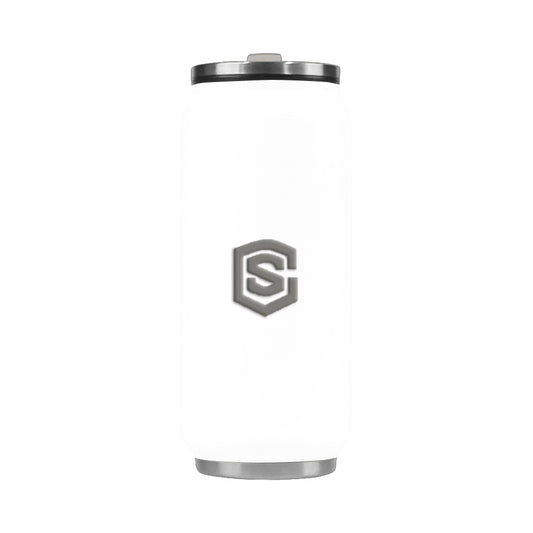 White Stainless Steel Vacuum Mug (13.7 OZ) with Gray Logo Stainless Steel Vacuum Mug (13.7 OZ)
