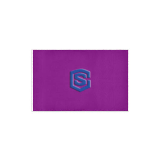Purple Area Rug 2.6' x 1.7' with Blue Logo Area Rug 2.6' x 1.7'