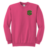 Youth Crewneck Sweatshirt WITH GREEN LOGO