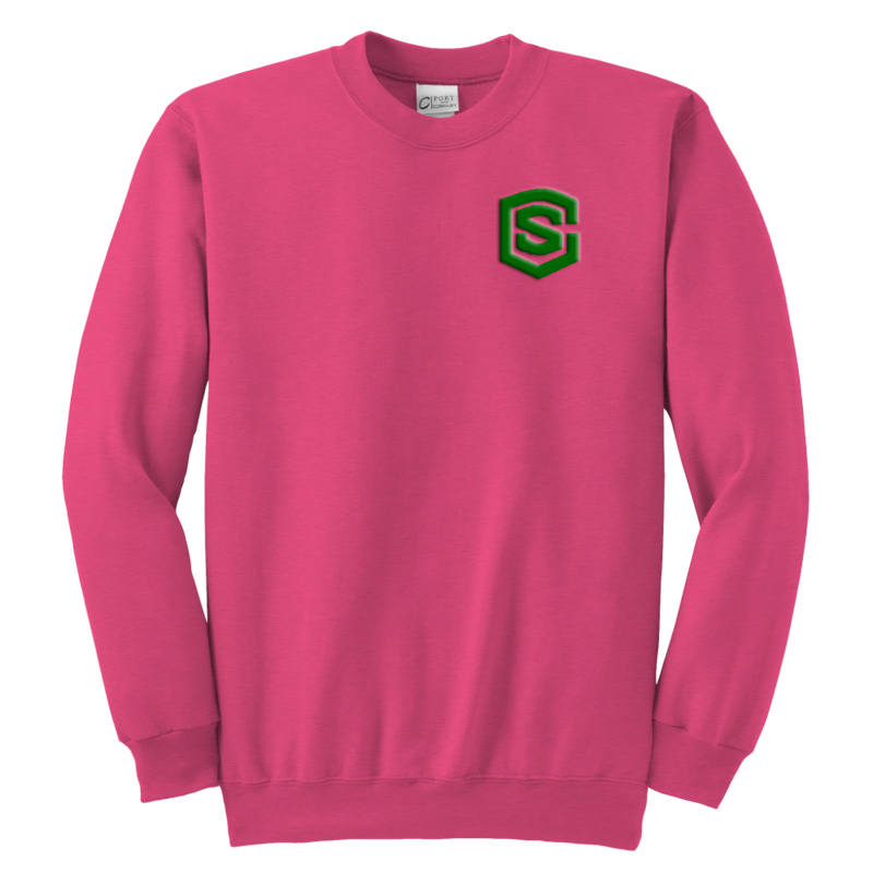 Youth Crewneck Sweatshirt WITH GREEN LOGO