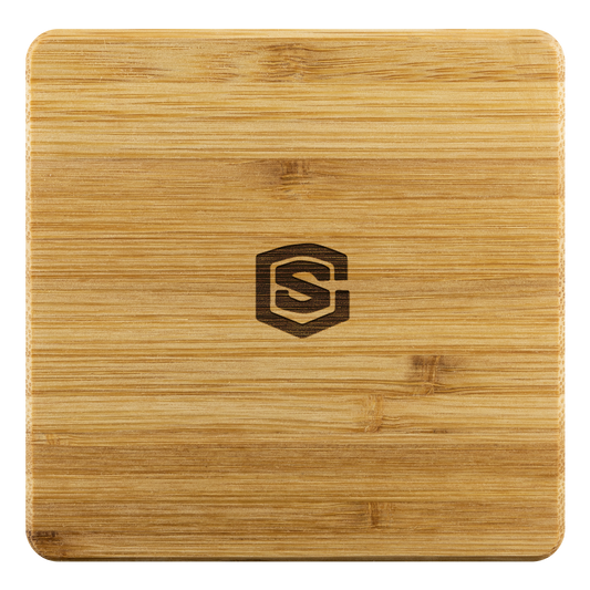 Bamboo Coaster WITH SILIVER LOGO