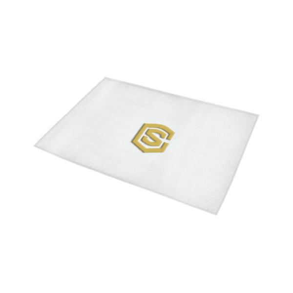 White Doormat 24" x 16" (Sponge Material) with Gold Logo Doormat 24" x 16" (Sponge Material)