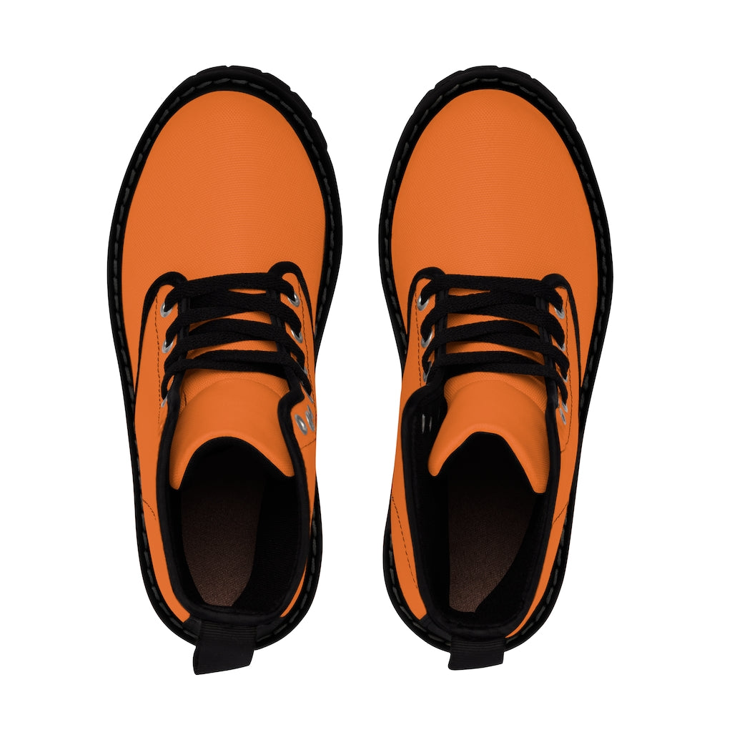 Orange Men's Canvas Boots Orange Logo