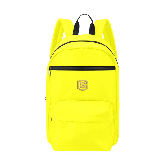 Yellow Travel Backpack With Gold Logo Travel Backpack(Large Capacity)(Model 1691)