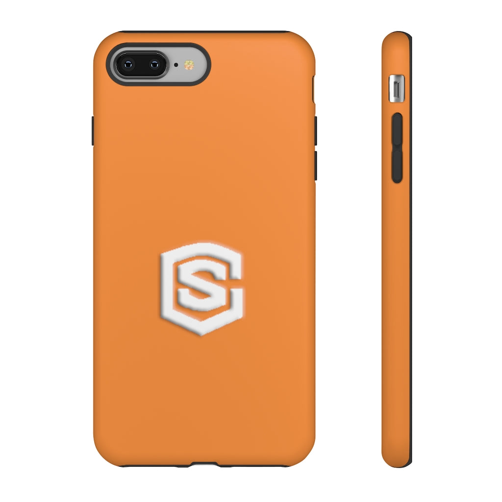Orange Tough Cases White Logo